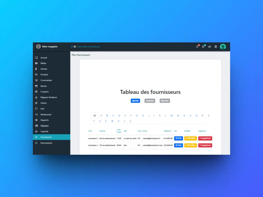 Addon WooCommerce gestion fournisseurs Split Email Providers Market pour WCFM
